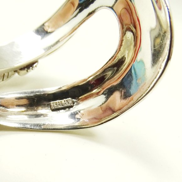 Barry Kieselstein-Cord Sterling Silver Alligators W/Diamond Eyes Cuff Bracelet - Picture 7 of 11